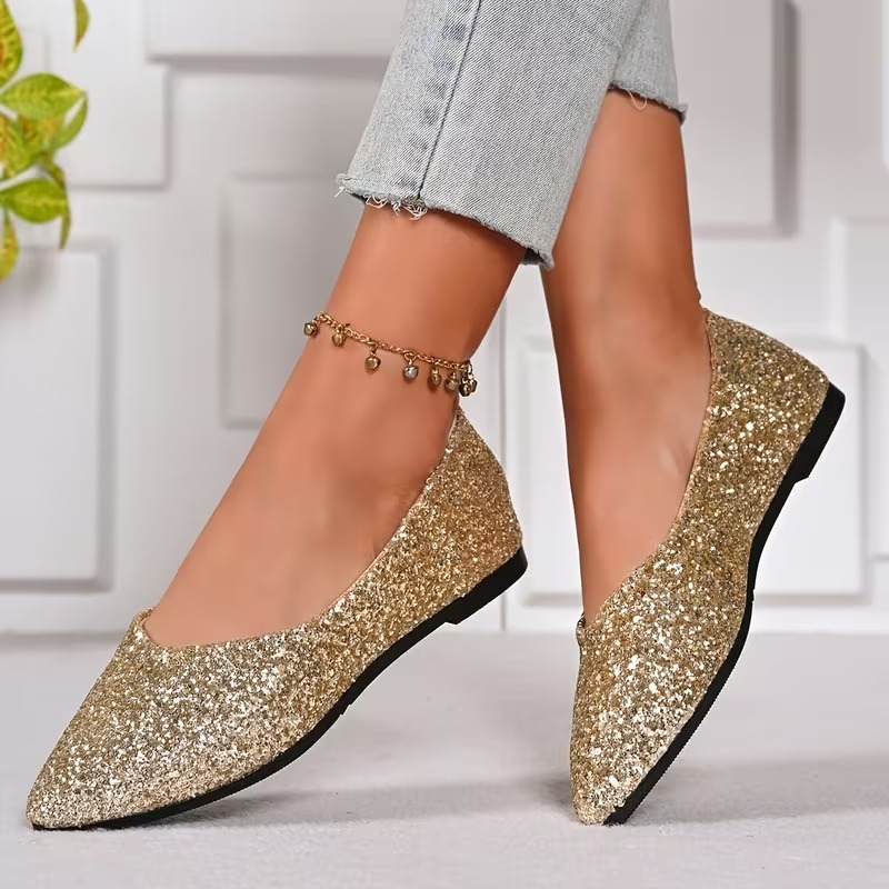 Women's Stylish Sequins Loafers
