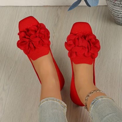 Women's Floral Mary Jane Flat Heels