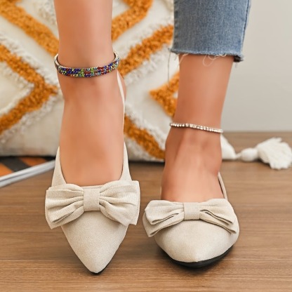 Women's Simple Bow Flat Shoes