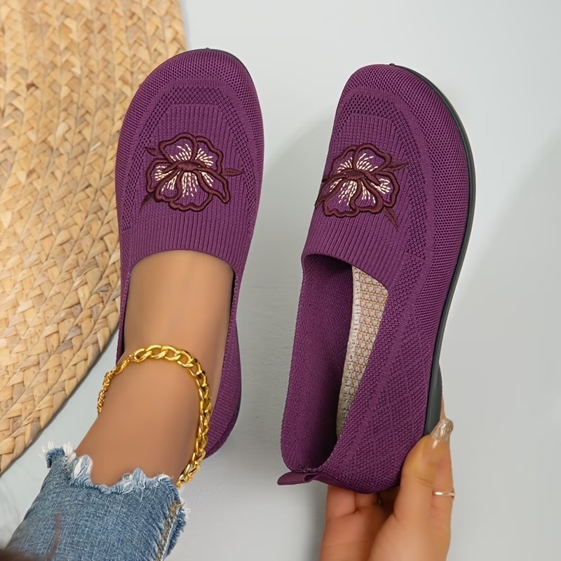 Women's Flying Mesh Floral Mom Shoes