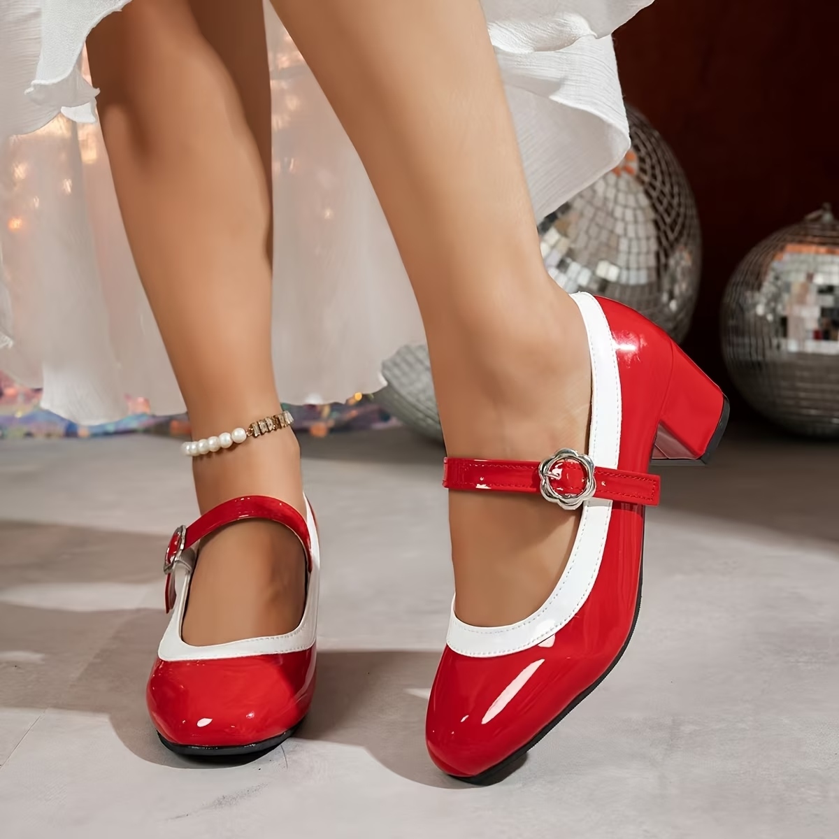 Single Buckle Strap Mary Jane Loafers