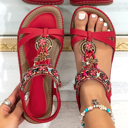 Women's Bohemian Floral Sandals