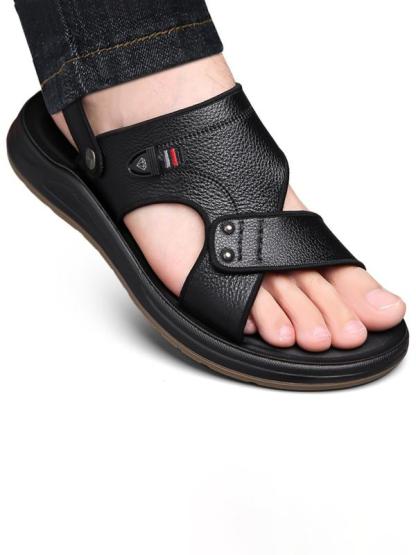 Men's Leather Upper Beach Sandals