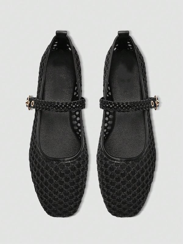 Women's Mesh Ballet Mary Jane Flats