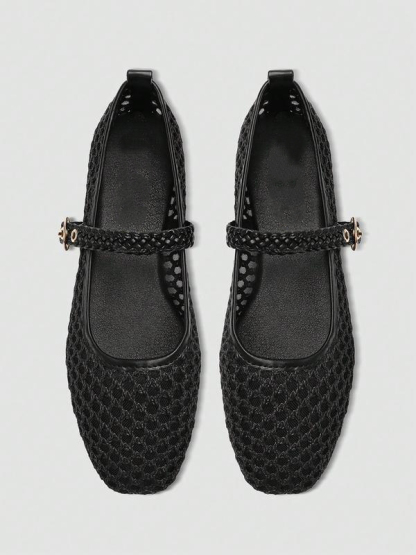 Women's Mesh Ballet Mary Jane Flats