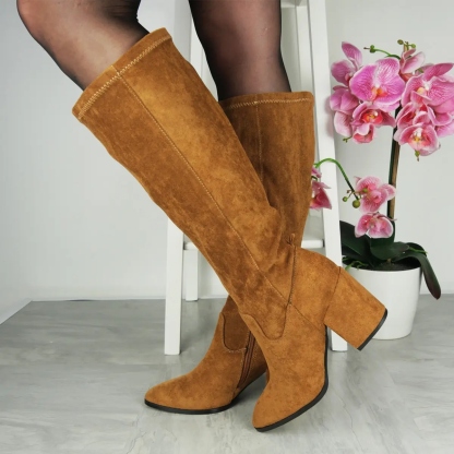Women's Wide Calf Fit Faux Suede Boots