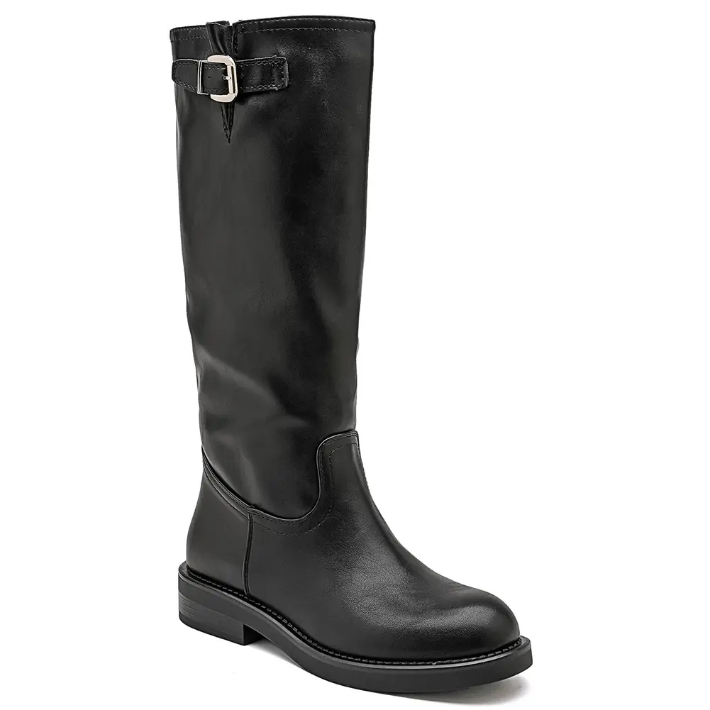 Ladies Faux Leather Zip Comfy Boots
