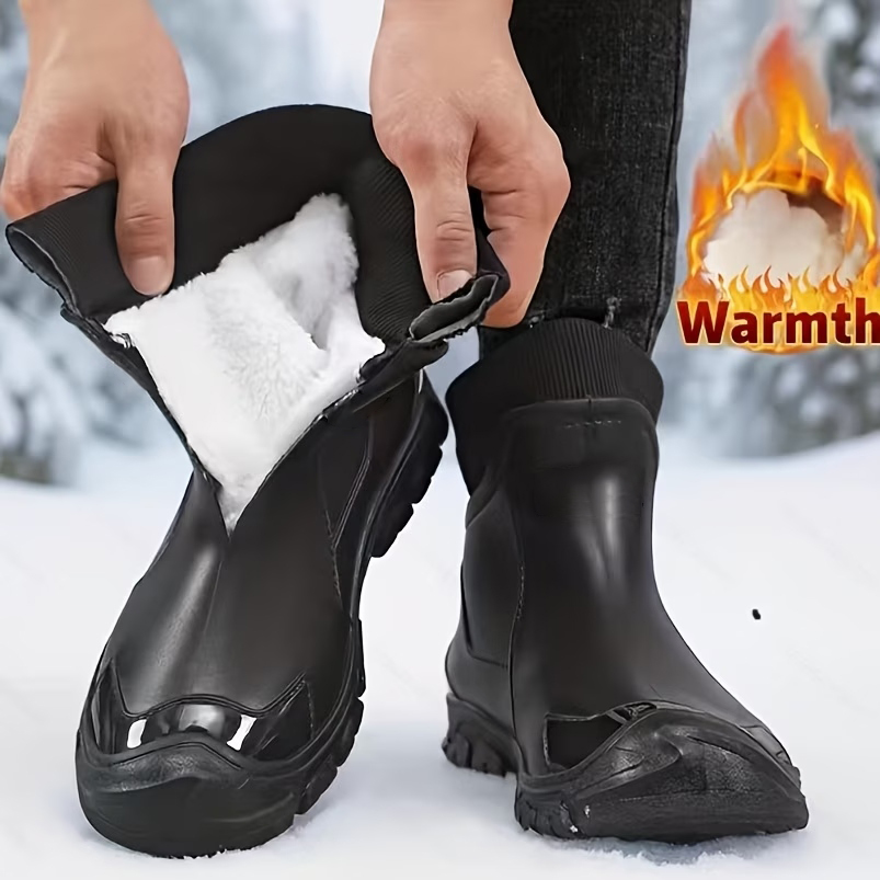 New Couple Warm Rain Boots