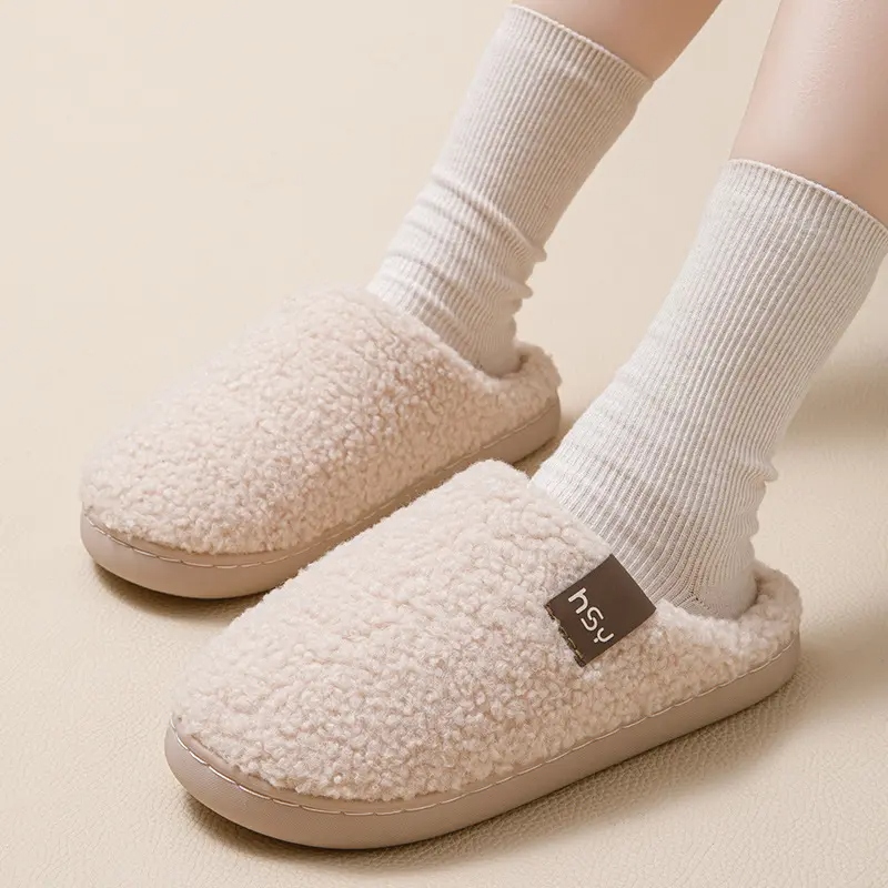 Women's Fuzzy Slip on Slippers