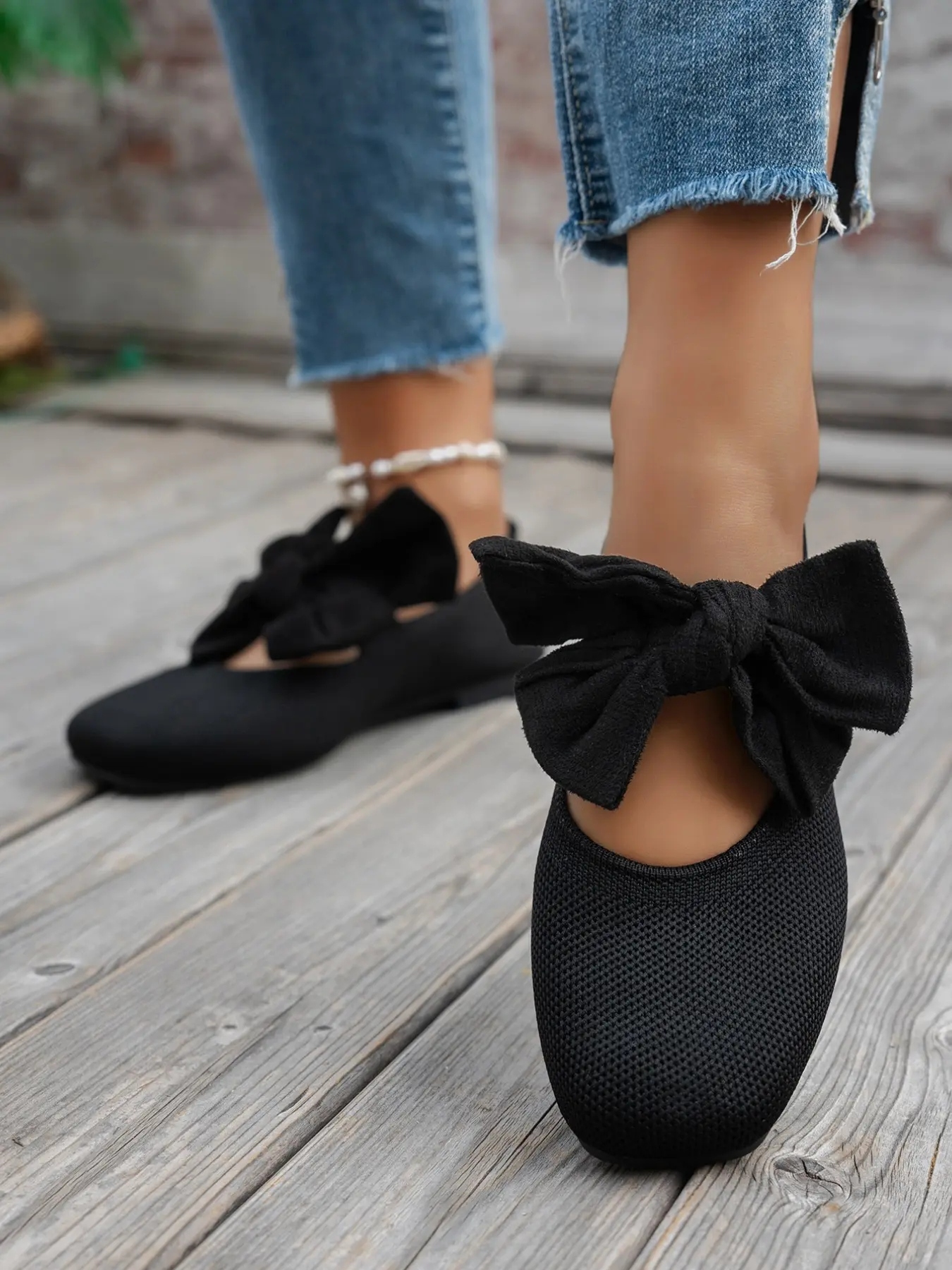 Women's Knit Mary Jane Shoes