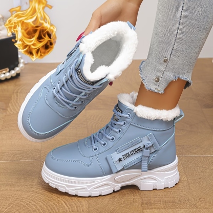 Women's Warm Lace up Winter High Top Sneakers