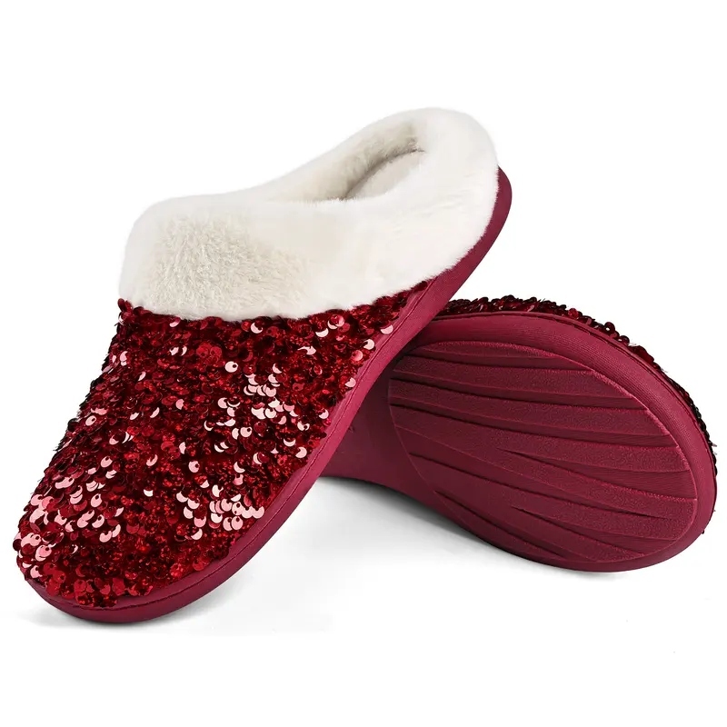 Women's Sequins House Slippers