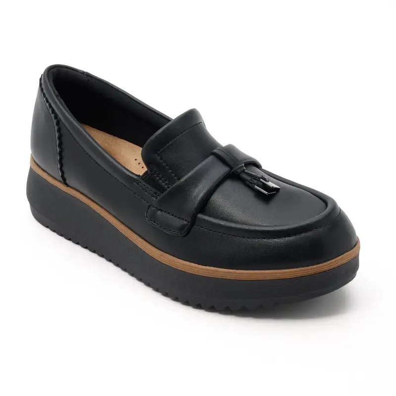 Synthetic & Leather Loafers