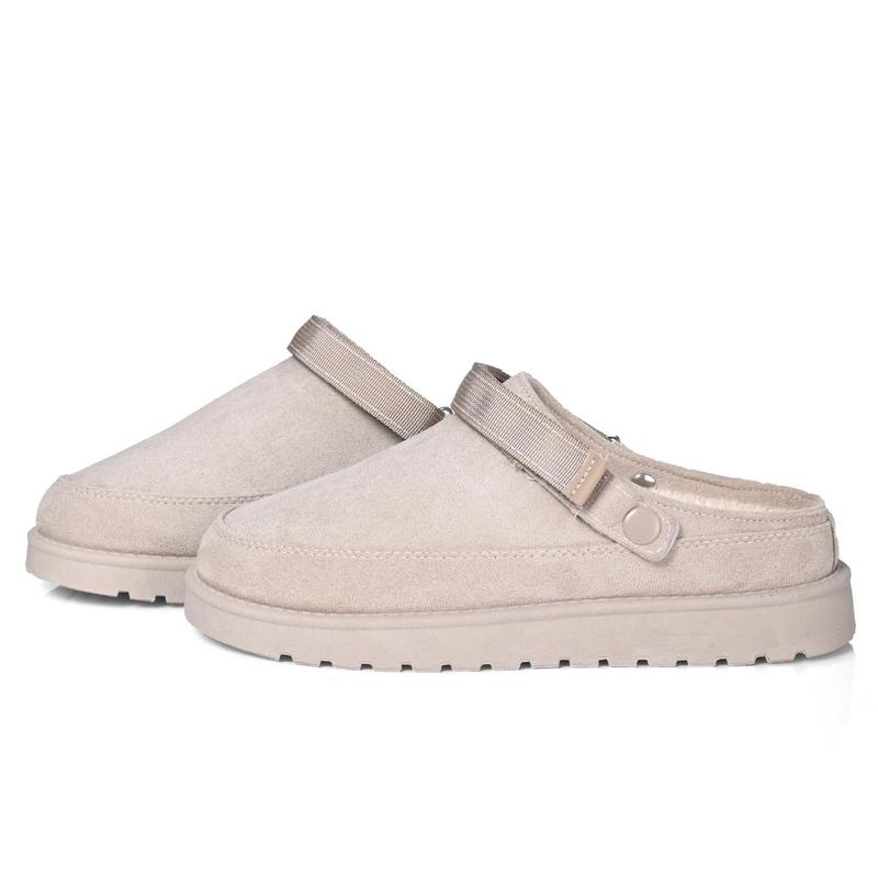 Women's Cozy Suede Adjustable Clogs