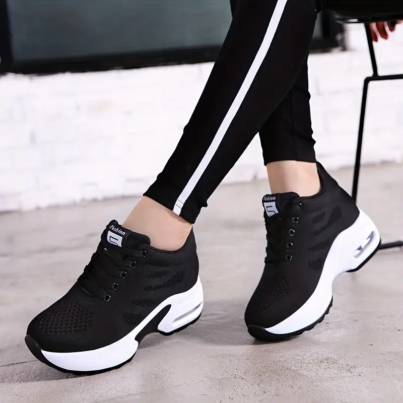 Women's Fashion Lace-Up Wedge Sneakers
