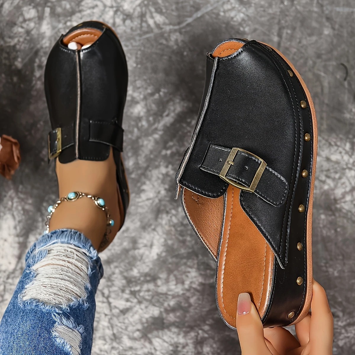 Women's Casual Slip-On Platform Sandals