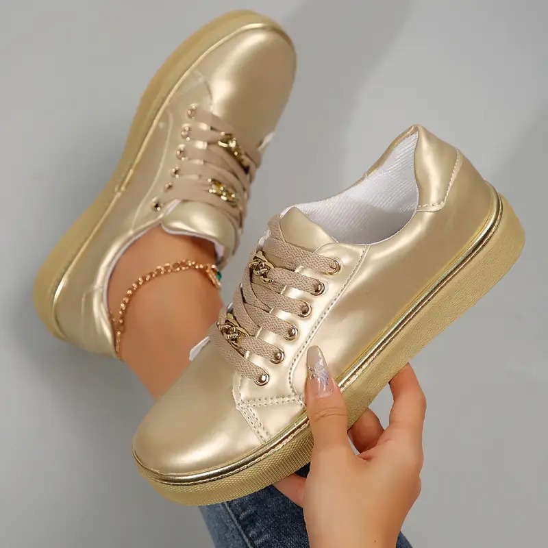 Women's Tennis Lace Up Casual Sneakers