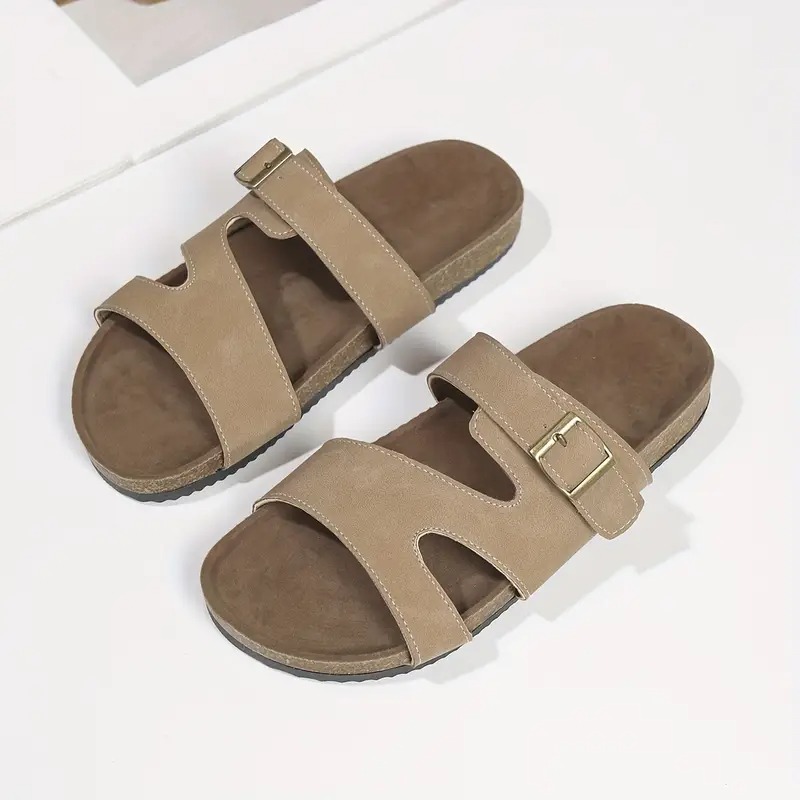 Women's Retro Slip-On Half Mule Sandals