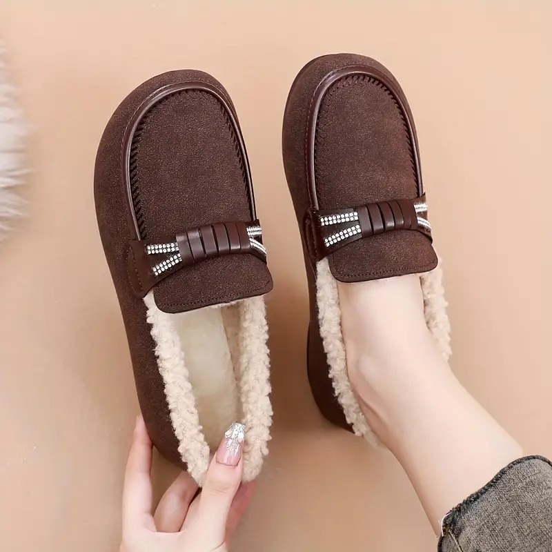 Women's Plush Lined Flat Loafers