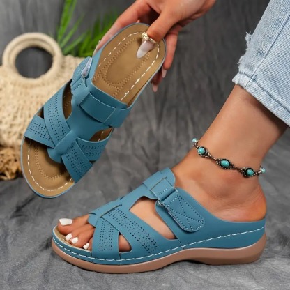 Arch Support Slip-On Platform Beach Sandals