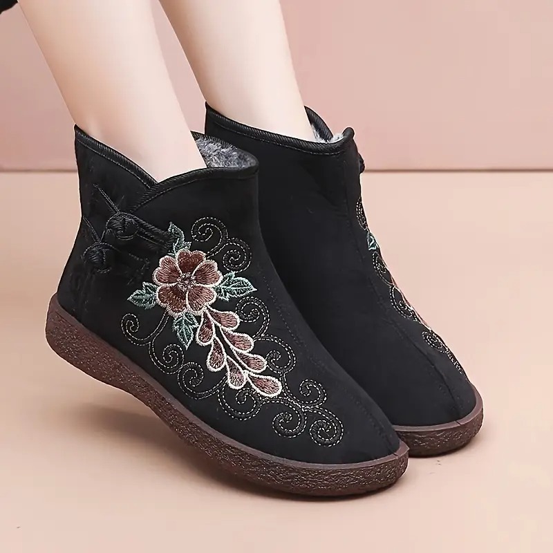 Winter Warm Fleece-Lined Ankle Boots