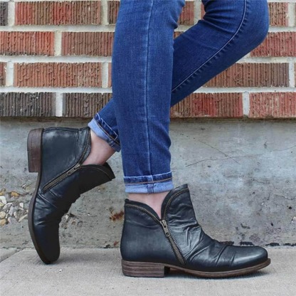 Women's Classic Double-Zip Ankle Boots
