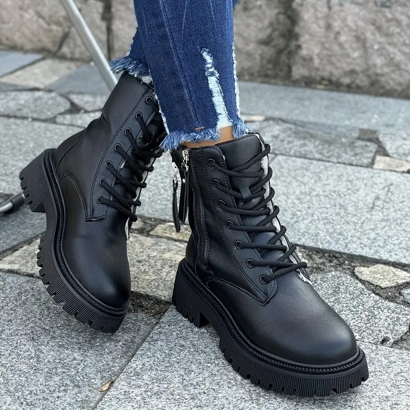 Women's Warm Lace-Up Ankle Boots