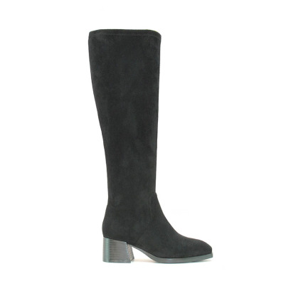 Faux Suede Knee High Stretch Boot