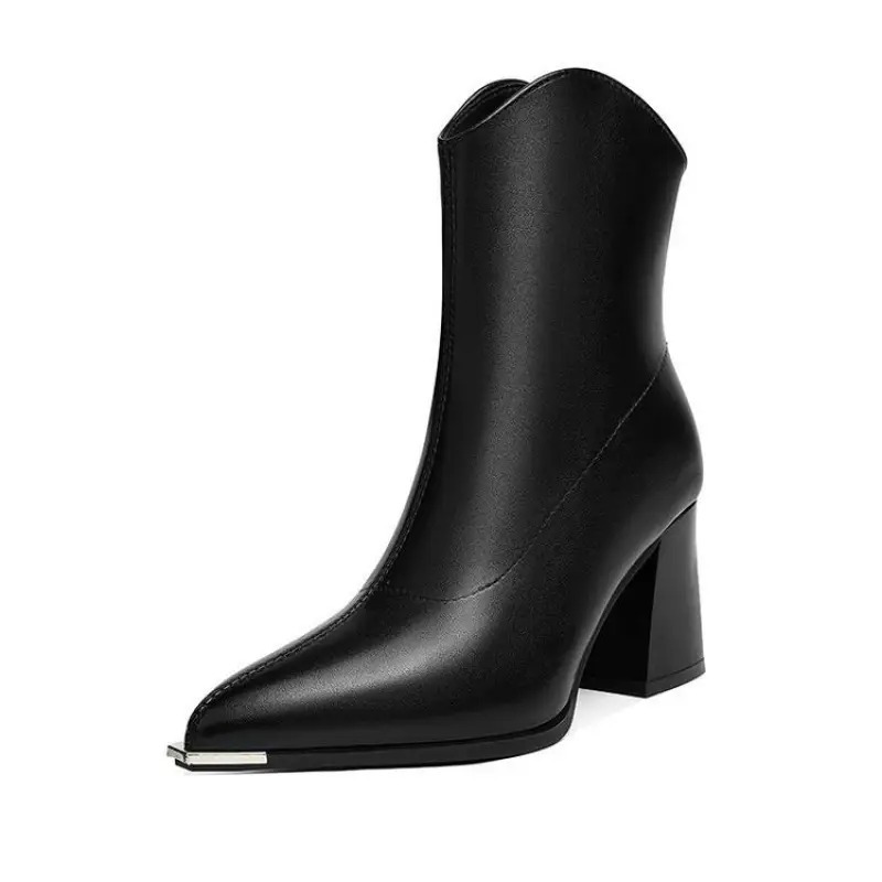 Women's Luxury Short Leather Boots