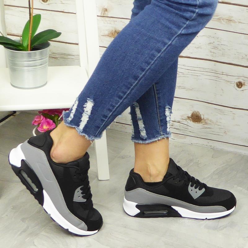 Comfort Lace-Up Flat Running Sports Trainers