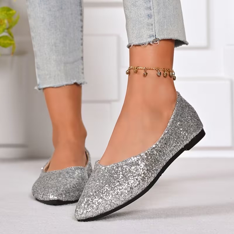 Women's Stylish Sequins Loafers