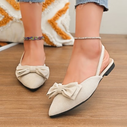 Women's Simple Bow Flat Shoes