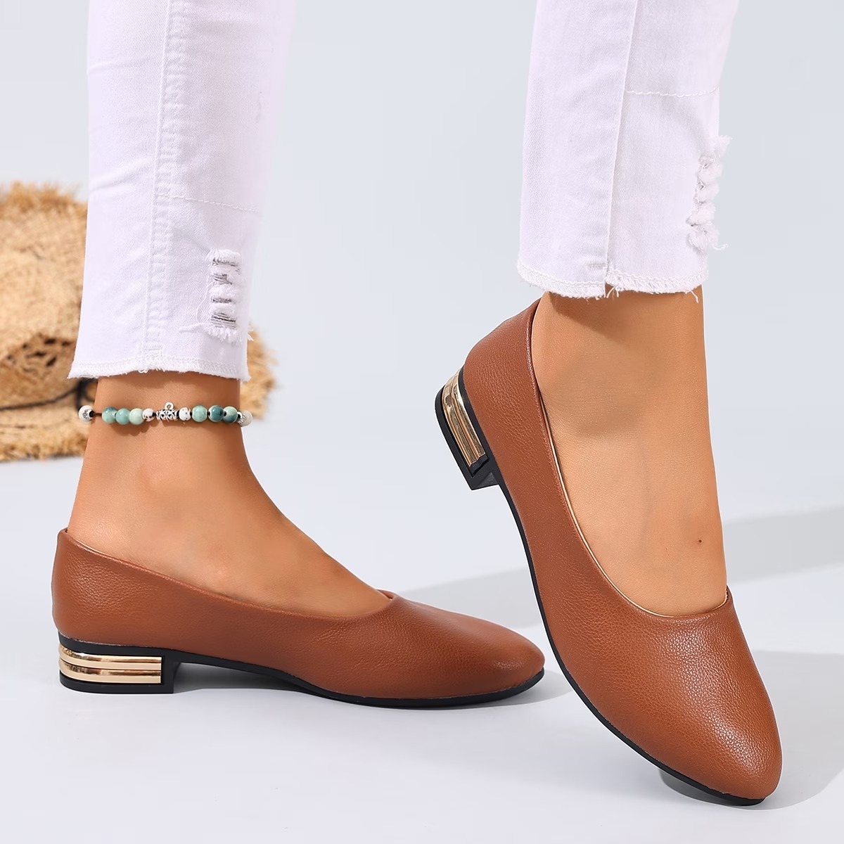 Women's Leather Comfy Flat Loafers