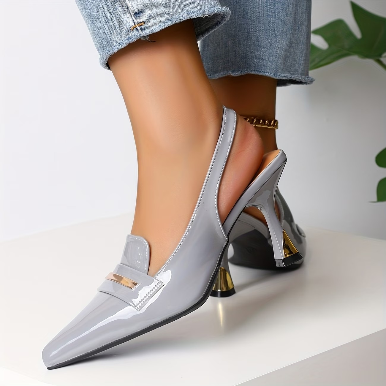 Women's Elegant Slingback Heeled Sandals