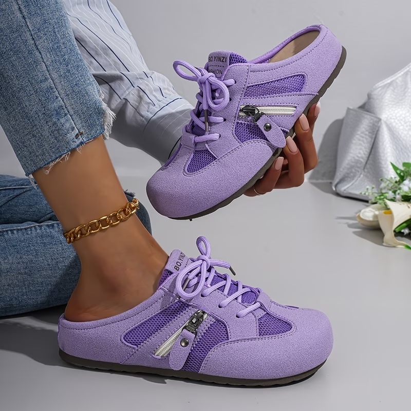 Women's Mesh Zipper Sneakers