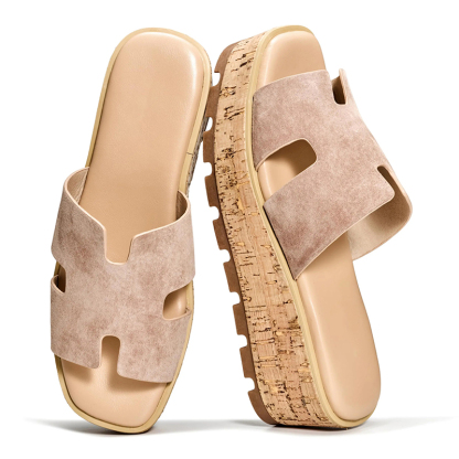 Women's Genuine Leather Wedge Sandals