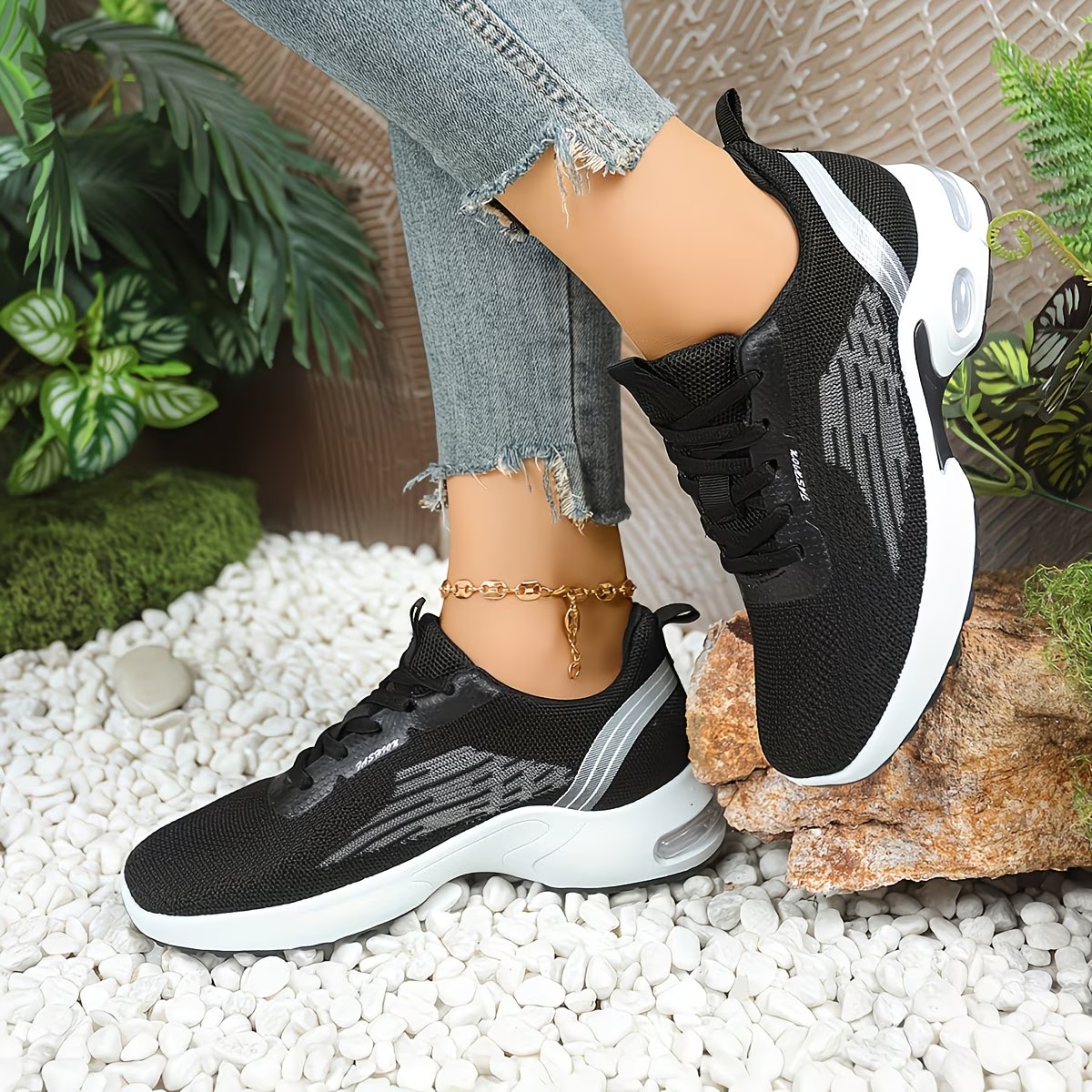 Women's Woven Lace-up Sneakers