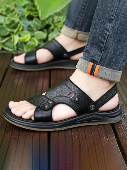 Men's Leather Upper Beach Sandals