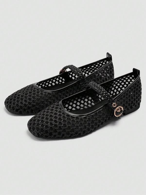 Women's Mesh Ballet Mary Jane Flats