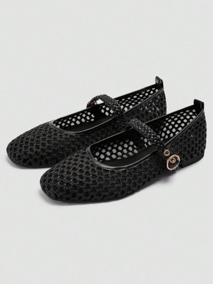 Women's Mesh Ballet Mary Jane Flats