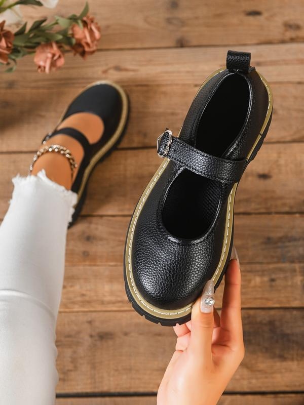 Women's Thick Sole Mary Jane Loafers