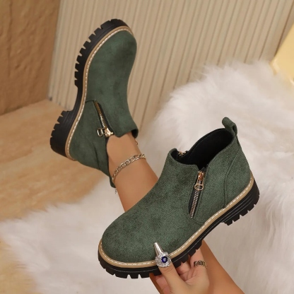 Women's Platform Low-heeled Ankle Boots
