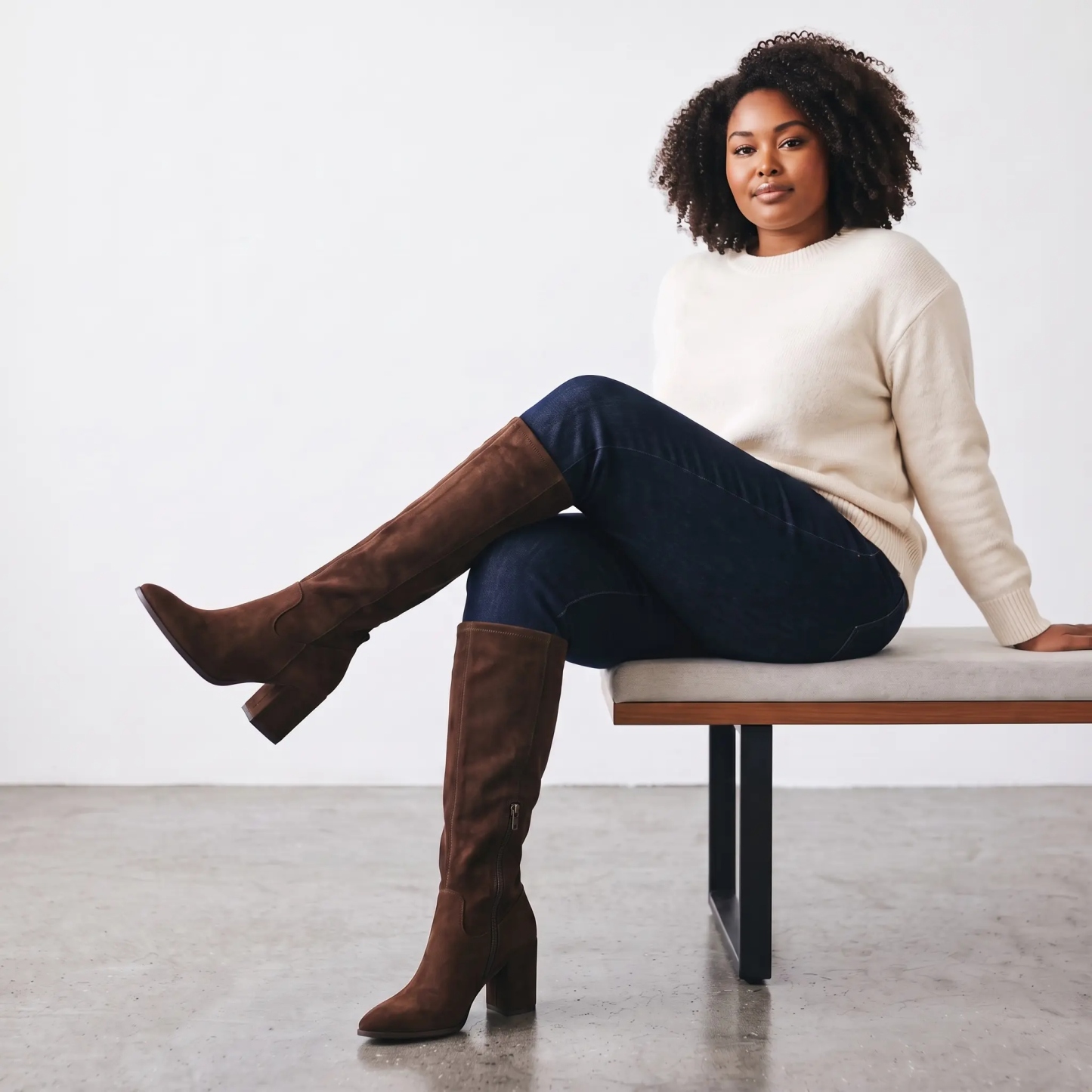 Magic Stretch Block Heel Boots