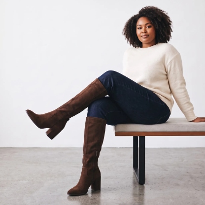 Magic Stretch Block Heel Boots