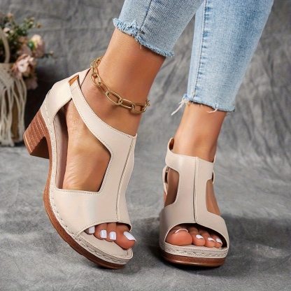 Women's Classic Chunky Heel Sandals