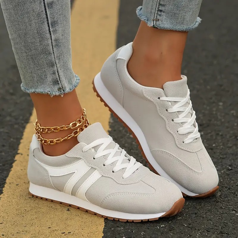 Women's Solid Color Casual Sneakers