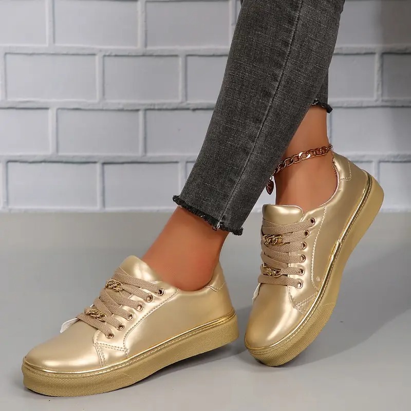 Women's Tennis Lace Up Casual Sneakers