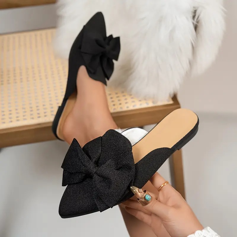 Butterfly Bow Slip-on Flats