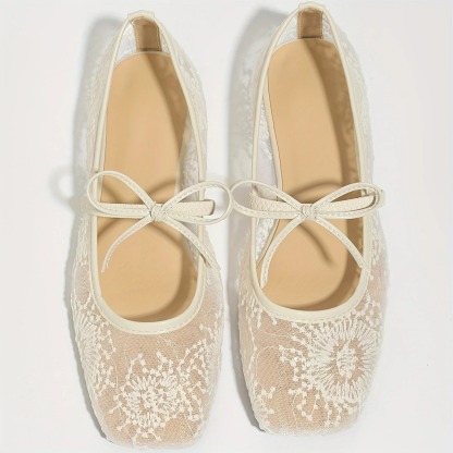 Women's Floral Mary Jane Ballet Flats