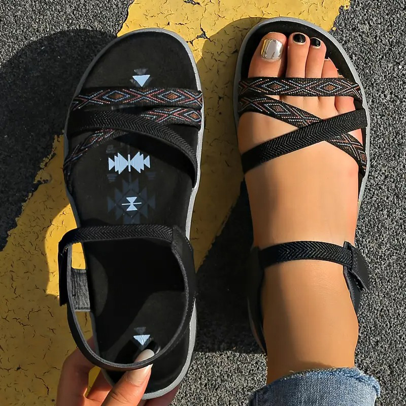 Women's Stylish Open-Toe Flat Slide Sandals